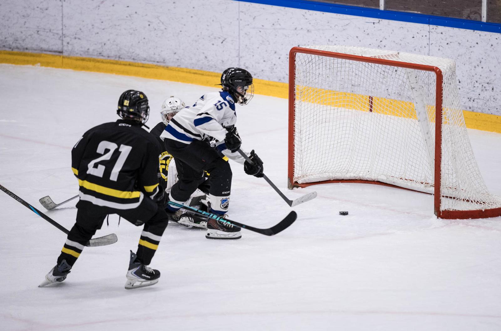Goal in front of the net
